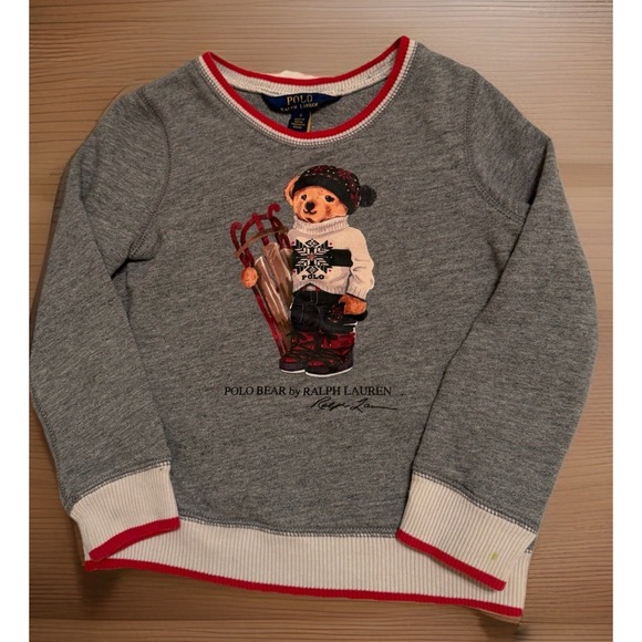 Polo Ralph Lauren Other - Polo Ralph Lauren Polo Bear Kids Sweatshirt Size 5 Ski Winter Cozy Preppy